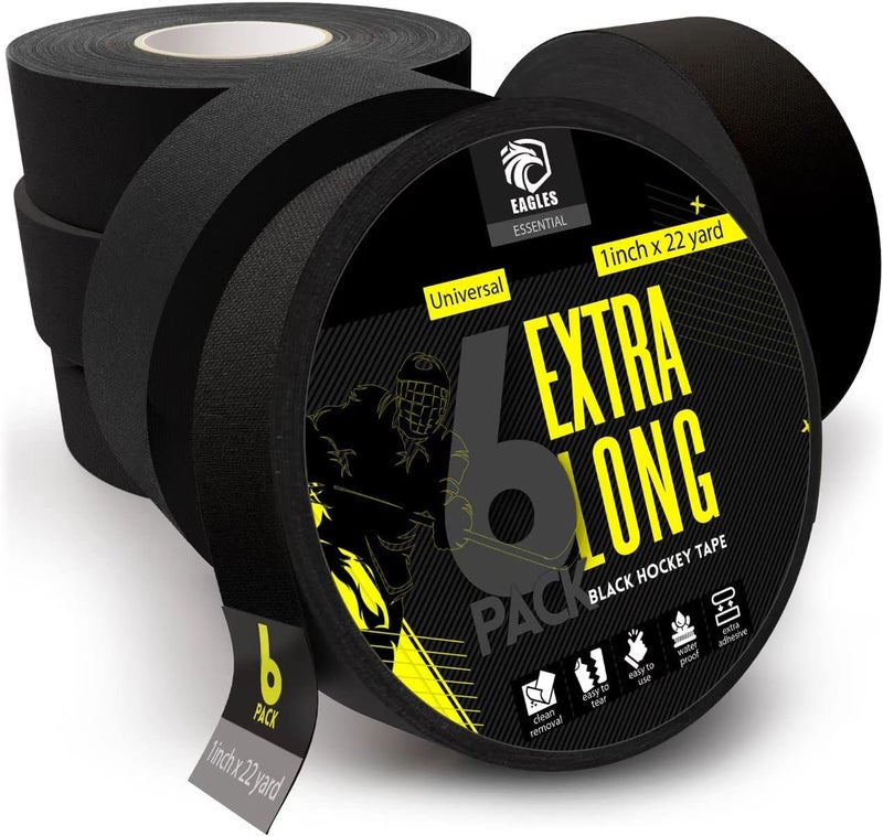 Eagle's Bulk Hockey Tape Black, White or Clear Multipurpose Tape Roll - Strong Adhesive - Durable Cloth or PVC Tape - Hokey Sports Gifts, Accessories, Equipment, Gear - Image 2